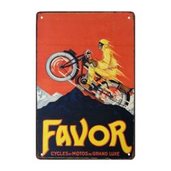 placa metalica decorativa moto