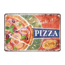 plato pizza metal decorativo