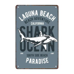 placa metal decorativa tiburon