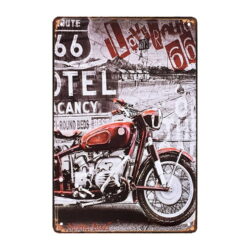placa metal decorativa moto vintage