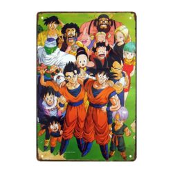 placa metal dragon ball
