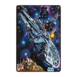 placa metal halcon milenario