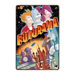 placa de metal futurama