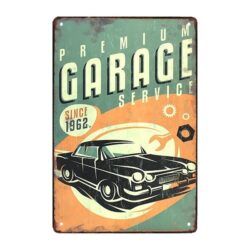 placa de garaje de metal