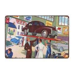 mecanica de garaje de placa metalica