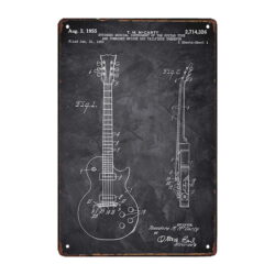 placa metal gibson les paul