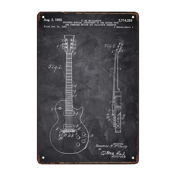 placa metal gibson les paul placa metal gibson les paul