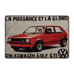 placa metalica golf gti