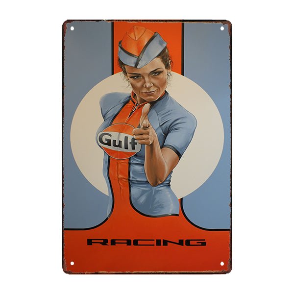 letrero de metal vintage gulf letrero de metal vintage gulf