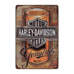 placa metal harley davidson