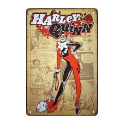 placa de metal de harley quinn