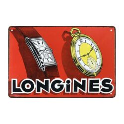 antiguo placa publicitaria longines