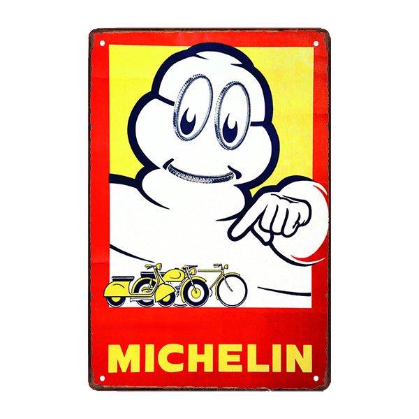placa publicitaria vieja de michelin placa publicitaria vieja de michelin