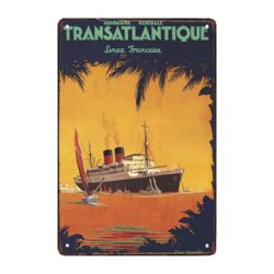 antigua placa publicitaria transatlantica