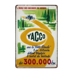 placa publicitaria vieja yacco