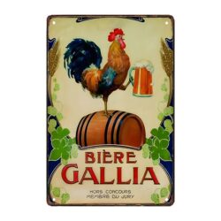 placa publicitaria cerveza gallia