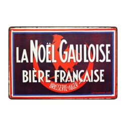 placa de metal vintage br biere la gauloise
