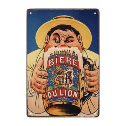 placa publicitaria cerveza le lion
