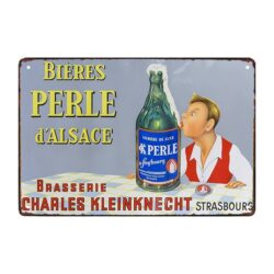 plato publicitario cerveza perle d alsacia by hardy