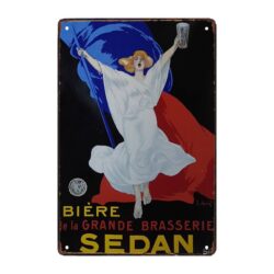 placa publicitaria de cerveza sedan
