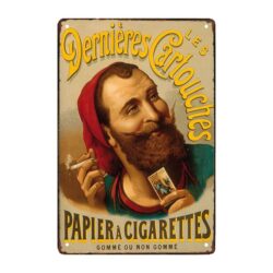 placa publicitaria de cigarrillos antiguos