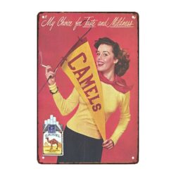 placa publicitaria cigarrillos camel en tole
