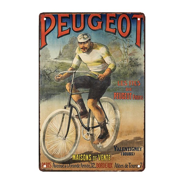 peugeot velo placa publicitaria peugeot velo placa publicitaria