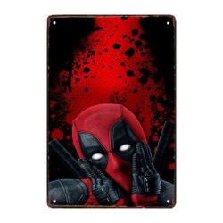 placa publicitaria de deadpool