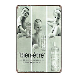 plato publicitario agua de colonia bienestar