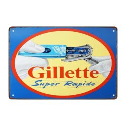 placa publicitaria de gillette
