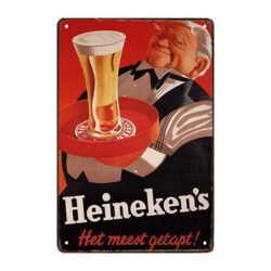 placa publicitaria de heineken