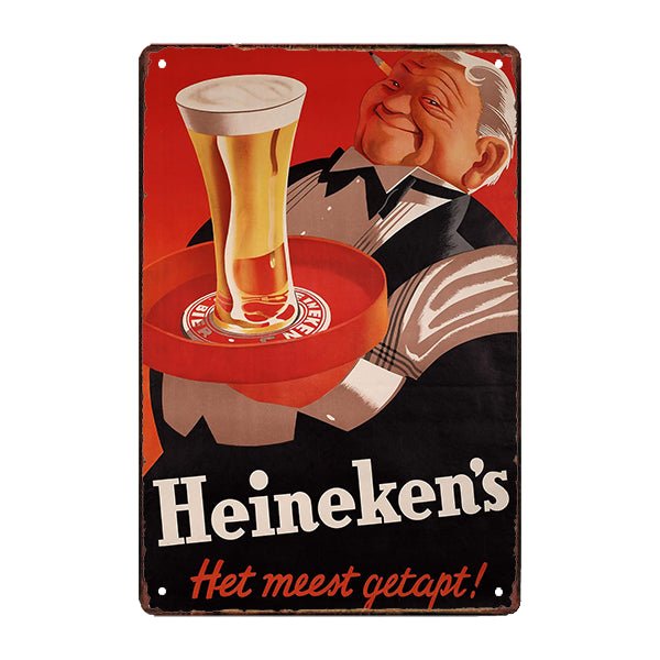 placa publicitaria de heineken placa publicitaria de heineken