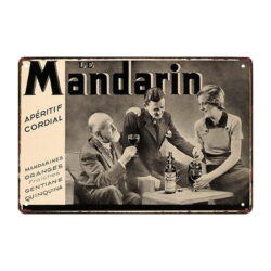 plato publicitario el aperitivo cordial de mandarina