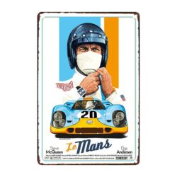 placa publicitaria le mans steve mcqueen