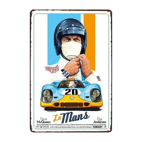 placa publicitaria le mans steve mcqueen placa publicitaria le mans steve mcqueen