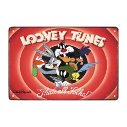 placa publicitaria looney tunes ano 80