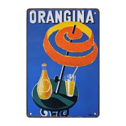 placa publicitaria metalica orangina