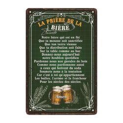 placa publicitaria metalica oracion de cerveza