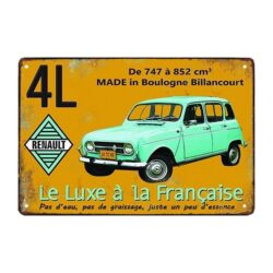placa publicitaria de renault metal