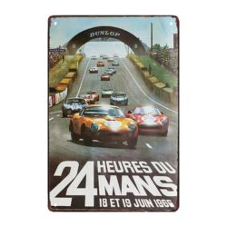 placa publicitaria de metal le mans