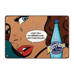 placa publicitaria perrier fine bulle