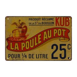 placa publicitaria poule au pot