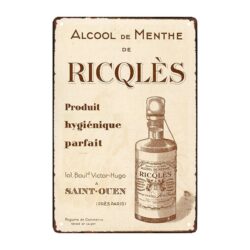 placa publicitaria ricqles alcohol de menta