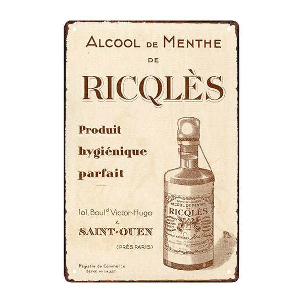 placa publicitaria ricqles alcohol de menta placa publicitaria ricqles alcohol de menta