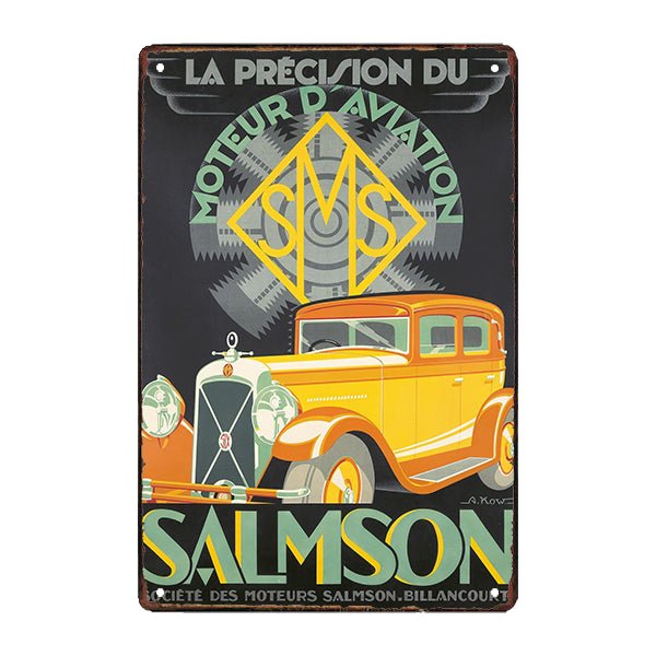 placa publicitaria salmson vintage placa publicitaria salmson vintage