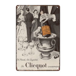 plato publicitario victor clicquot champagne
