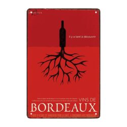 placa publicitaria de vino de burdeos