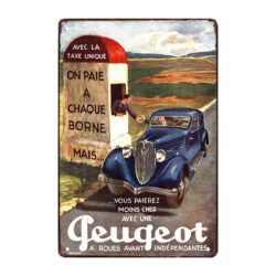 placa publicitaria peugeot vintage