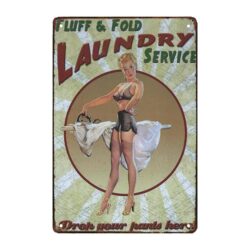 placa publicitaria pin up vintage american