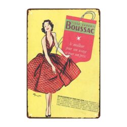 placa publicitaria vintage pin up francesa